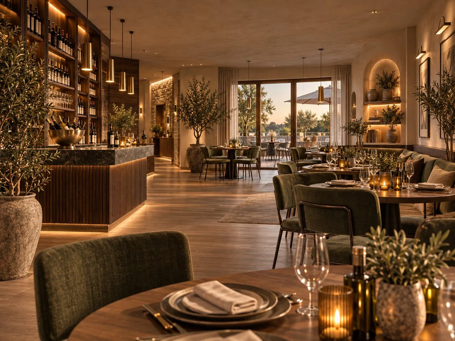 Corte Real – Lounge- und Abendbereich auf der oberen Gastronomieebene