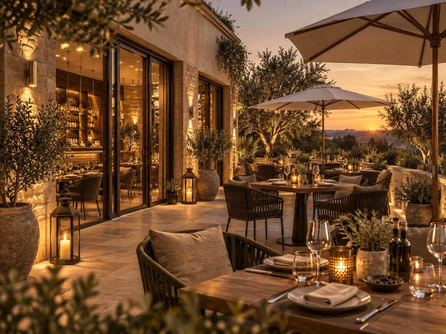 Corte Real – Terrasse im Abendlicht