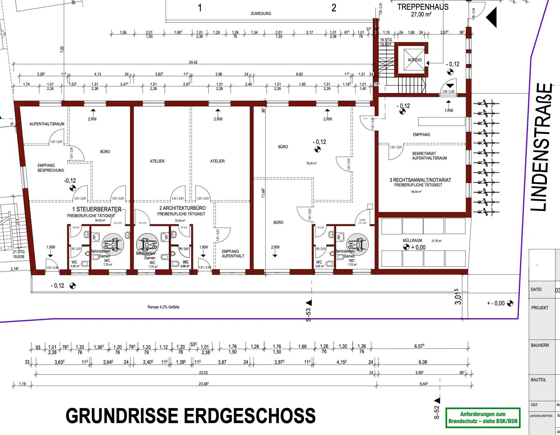 Gewerbe Königshof Oyten – Gesamtgrundriss Erdgeschoss